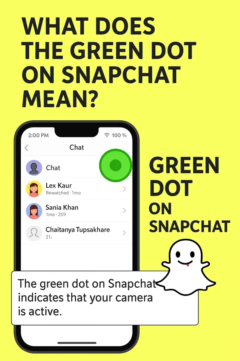 What Does the Green Dot on Snapchat Mean 